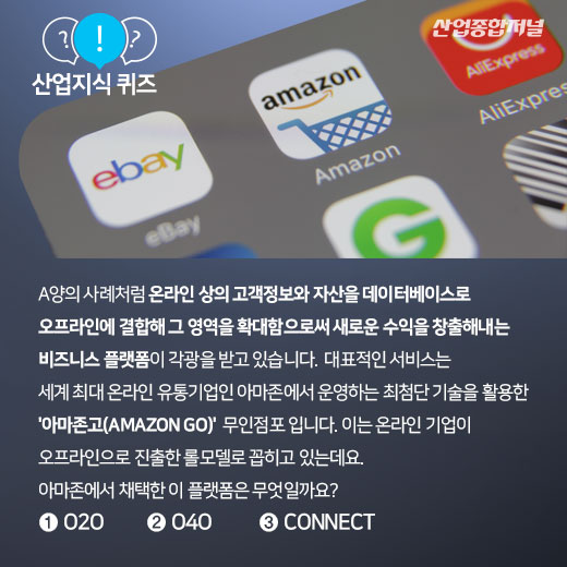 [산업지식퀴즈]오프라인을 위한 온라인 비즈니스 플랫폼은? - 산업종합저널 전자