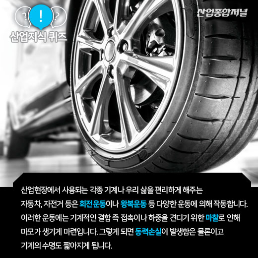 [산업지식퀴즈]기계의 운동을 원활하게 하는 기계부품은? - 산업종합저널 동향