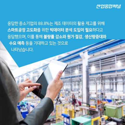 [카드뉴스] 스마트공장 구축한 중소기업들, 빅데이터 분석 도입 필요하다 - 산업종합저널 동향