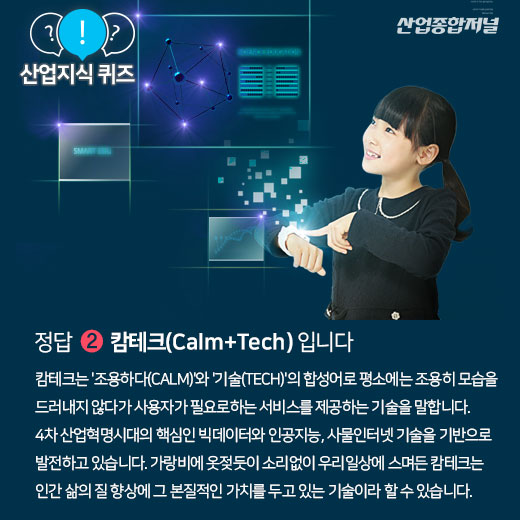 [산업지식퀴즈]조용히 사용자에게 정보와 서비스를 제공하는 기술은? - 산업종합저널 동향