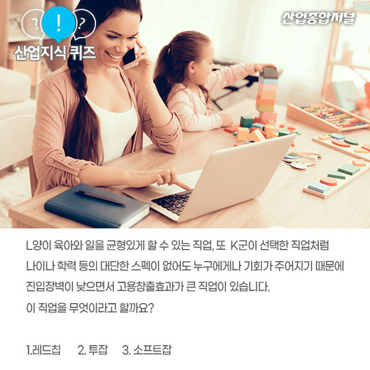 [산업지식퀴즈]취업하기 쉽고 고용창출 효과가 큰 직업은? - 산업종합저널 동향