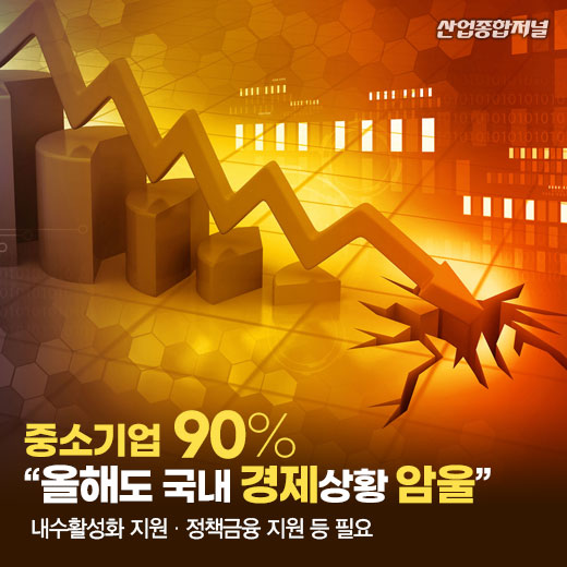 [카드뉴스] 중소기업 90% “올해도 국내 경제상황 암울” - 산업종합저널 동향