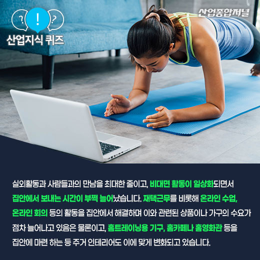 [산업지식퀴즈]지금은 집안에서 여가 즐기는 경제 - 산업종합저널 동향