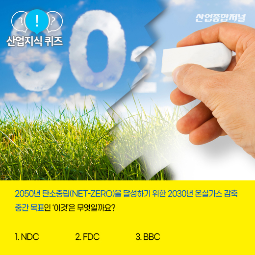 [산업지식퀴즈] 2050년 탄소중립을 위한 중간 목표는? - 산업종합저널 정책