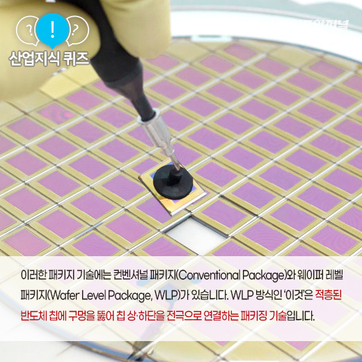 [산업지식퀴즈] 반도체 칩에 구멍을 뚫어 전극을 연결하는 반도체 패키징 기술은? - 산업종합저널 전자