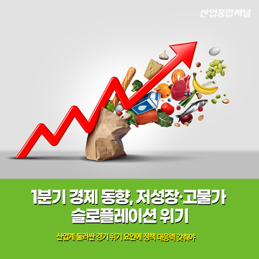 [카드뉴스] 1분기 경제 동향, 저성장·고물가 슬로플레이션 위기 - 산업종합저널 동향