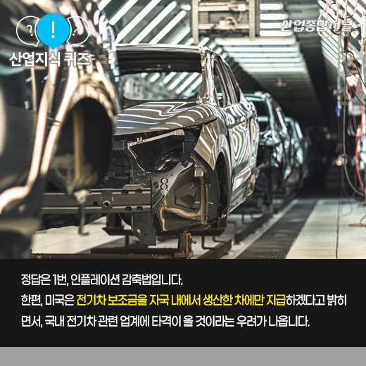 [산업지식퀴즈] 전기차 보급 확대안 담은 미국의 '이 법'은 - 산업종합저널 정책