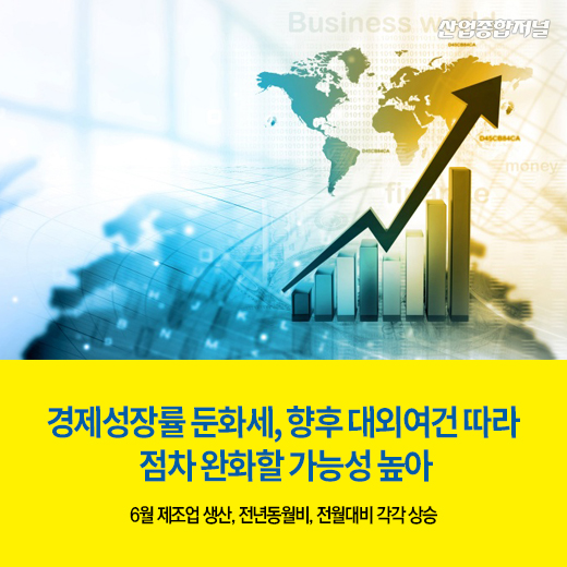 [카드뉴스] 경제성장률 둔화세, 향후 대외여건 따라 점차 완화할 가능성 높아 - 산업종합저널 동향