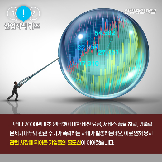 [산업지식퀴즈] 2000년대 초 IT 기술 주가 폭락 사태를 뜻하는 ‘이것’은? - 산업종합저널 동향