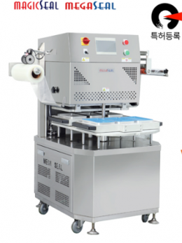 진공 스킨팩 포장기 / 로터리 스킨 용기 포장기 VSP-S500-OVER