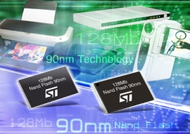 STM, 128M비드 낸드 플래시 칩 생산 기술 90nm로 이전