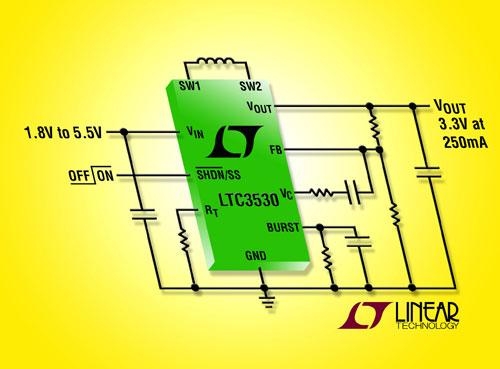 리니어테크놀로지, 600mA 싱크로너스 벅 부스트 DC/DC 컨버터 출시