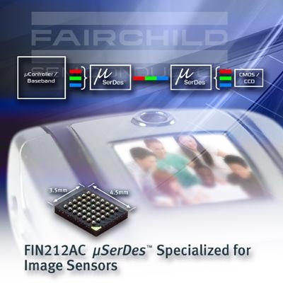 페어차일드, 카메라 탑재형 휴대용 전자기기를 위한 시리얼라이저/디시리얼라이저 출시