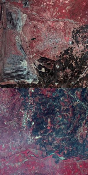 아리랑 2호가 촬영한 그리스 산불피해 