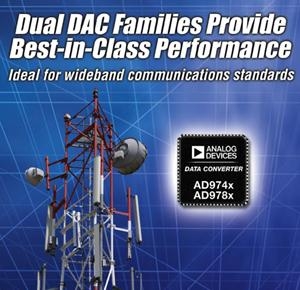 아나로그디바이스, 직접 RF 변환 가능한 듀얼 DAC 출시 