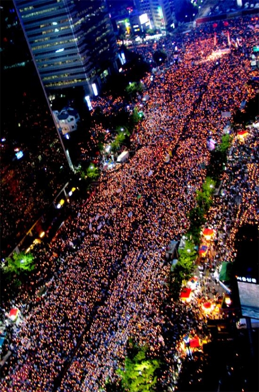 '6.10 백만인 촛불 대행진' 최대인파