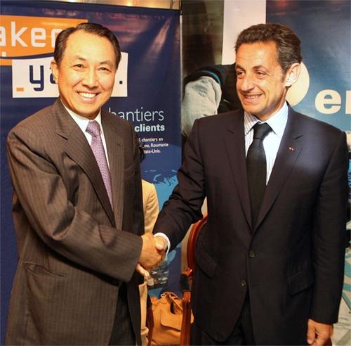 강덕수 STX 회장, 사르코지 프랑스 대통령 만나 환담