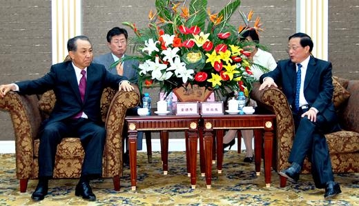 강덕수 STX그룹 회장, 천정가오 랴오닝성장 환담