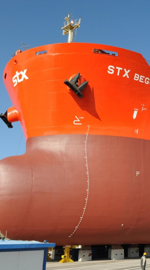 STX 다롄 조선해양 생산기지, 첫 선박 진수 