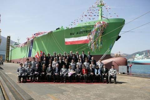 대우조선해양 선박 명명식, 오스트리아 영부인 대모로 나서