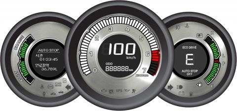 기아차, 포르테 하이브리드 LPi 전용 계기판 내비게이션 공개