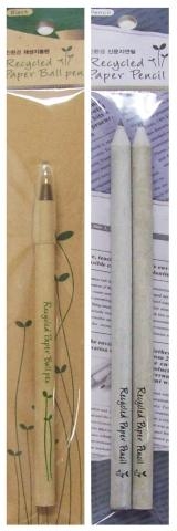 이젠 필기구도 친환경 시대, 재활용 필기구 나왔다