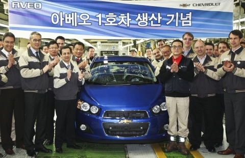 쉐보레 아베오 첫 차, 국내서 탄생