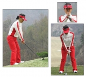 박금숙 프로의 경사에서의 아이언 샷 - 2