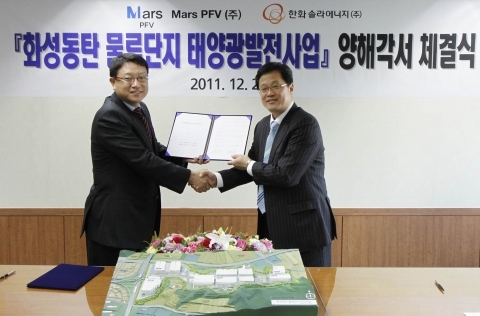 한화, 14MW 태양광 발전소 건설 MOU 체결