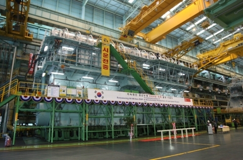 대형 저속엔진 생산 8천만 마력 최단 기간 돌파