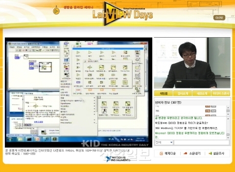 한국NI, 온라인 LabVIEW Days 2012 현장감 '업'