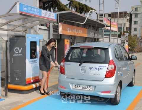 SK네트웍스-한국전기연구원, 전기차 급속충전기 설치