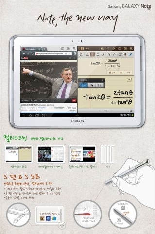 삼성전자, ‘갤럭시 노트10.1’ 글로벌 출시