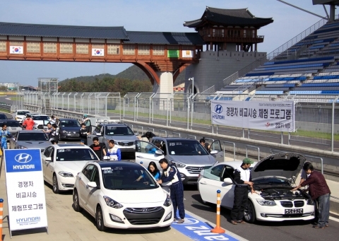 현대·기아차 신차 개발자들, F1 서킷에서 해외 경쟁차 테스트 