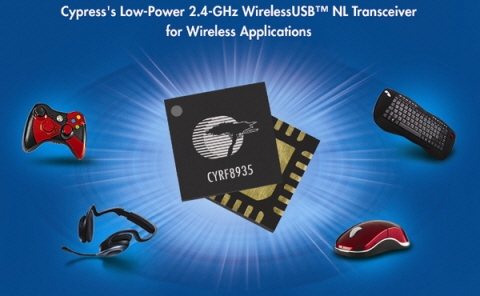 싸이프레스, 2.4-GHz WirelessUSB-NL 솔루션,무선 프리젠터 채택 