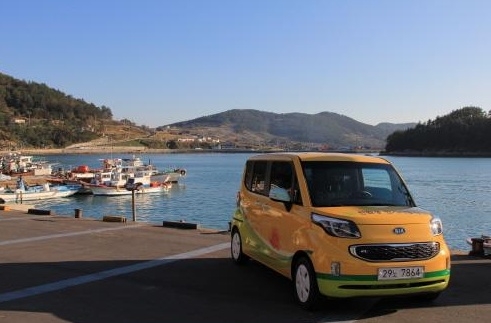 완도 청산도를 달리는 음이온 지킴이 전기자동차 