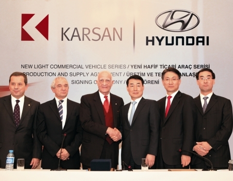 현대차-터키 카르산社 유럽 전략형 소형 상용차 생산 계약 체결 