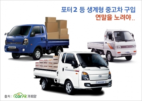 포터2 등 생계형 중고차 구입, 연말을 노려야