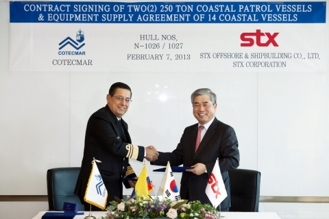 STX조선해양, 해군함정 해외 첫 수출 성공