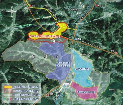 '진주 항공특화산업단지 조성지구' 토지거래허가구역 지정