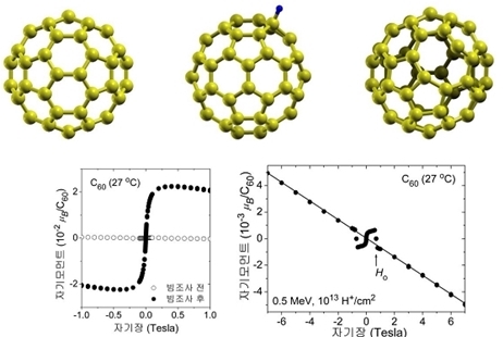 탄소나노축구공 모양의 풀러린 자석 발견