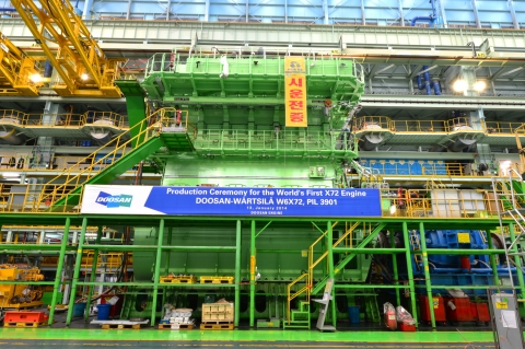 두산엔진, 연료 효율 높인 친환경·고출력 선박 엔진 개발