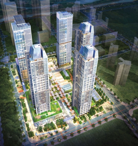 송도국제도시 업무화지구에 들어서는 주상복합타운
