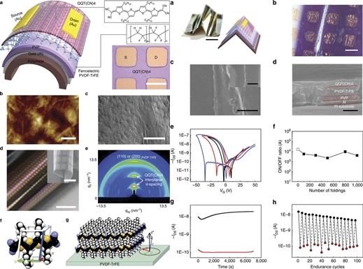 종이처럼 접을 수 있는 비휘발성 메모리 소자 개발