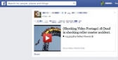 Facebook 가짜 롤러코스터 사고 동영상 '경고'