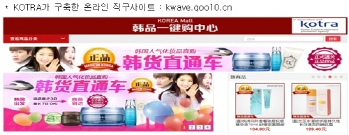 국내 우수 소비재, 중국 온라인 직구시장 진출판로 마련