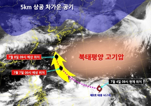 제8호 태풍 '너구리(NEOGURI)' 북상