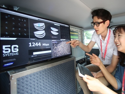 삼성전자, 시속 100㎞에서 작동되는 5G 이동통신 시연 성공