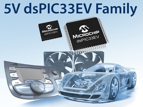마이크로칩, 5V 동작 dsPIC33 ‘EV’ 제품군 출시
