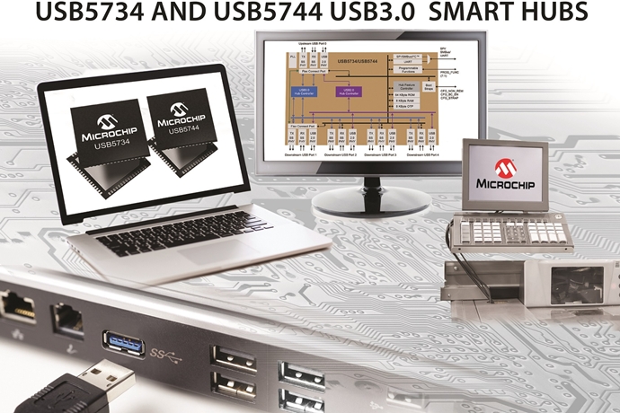 마이크로칩, USB 3.0 스마트 허브 제품군 출시